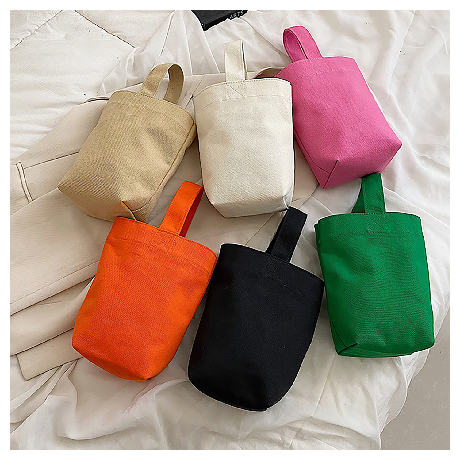 简约手提帆布袋